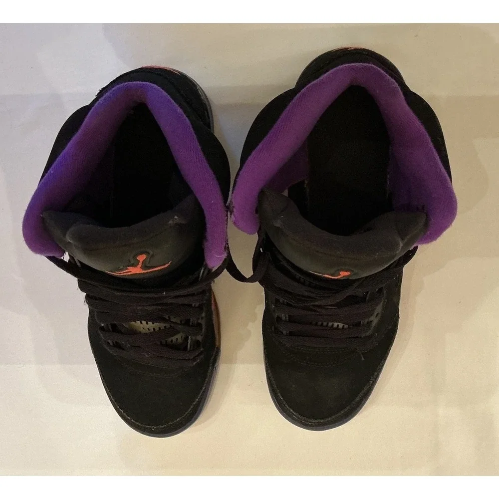 Air Jordan 5 Retro GS Raptors Black Fierce Purple 440892-017 Sz 6.5Y Women's 8